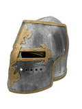 Nicky Bigs Novelties Child Boys Medieval Knight Helmet Costume - Templar Crusader Headwear Accessory With Folding Face Mask