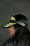 Nicky Bigs Novelties Clear Iridescent Colored Plastic Sun Visor Tennis Beach Vegas Dealer Golf Hat