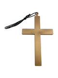 Large Plastic Gold Monk Cross Priest Nun Crucifix Cross Costume Accessories