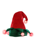 Nicky Bigs Novelties Light Up Elf Hat Costume Accessory, Red Green, One Size