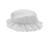 Adult White Mob Hat Granny Bonnet Mop Cap Colonial Pilgrim Costume Accessory