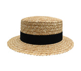 Nicky Bigs Novelties Adult Straw Panama Boater Skimmer Hat Gatsby Roaring Barbershop Quartet Amish Hats Costume Accessory