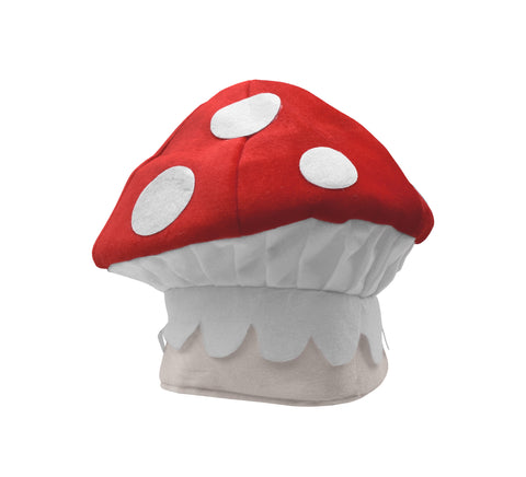 Oversized Adult Red Mushroom Hat Funny Headwear Halloween Costume Accessory