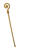 Nicky Bigs Novelties Adult Gold Saint Nicholas Shepherd Staff - Priest Pope Bishop Crosier Stick - Halloween Easter Costume Accessory Prop, Gold, One Size