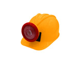 Adult Plastic Yellow Miner Helmet With Light Construction Hard Hat Costume Prop