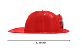 Nicky Bigs Novelties Deluxe Adult Fireman Costume Helmet Novelty Fireman Thick Plastic Helmets Firefighter Hats Accessories