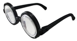 Plastic Nerd Coke Bottle Thick Lens Round Bubble Specs Dork Geek Costume Novelty Prop Glasses (One Size)