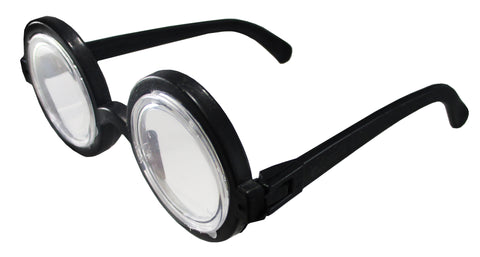 Plastic Nerd Coke Bottle Thick Lens Round Bubble Specs Dork Geek Costume Novelty Prop Glasses