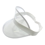 Retro Tennis Beach Plastic Sun Visors Hats, (Pack of 12), Clear, One Size