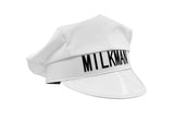 White Milkman Milk Man Hat and Black Bowtie Set Adjustable Halloween Accessory