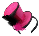 Women's Pink Fake Flamingo Mini Hat Headband Fascinator Mardi Gras Costume Accessory