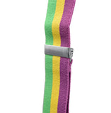 Unisex Mardi Gras Adjustable Suspenders Green Purple Yellow Costume Accessory