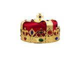 Unisex Adult Royal King Queen Velveteen Robe and Jeweled Crown Costume Accessory Set