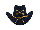 Mens Civil War Officer Cavalry Cowboy Western Hat Soldier Cap Costume Accessory