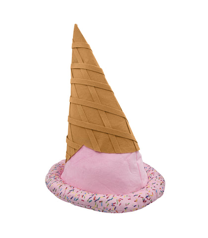 Adult Ice Cream Party Hat Parlor Novelty Food Vendor Ice Cream Cone Hat Costume