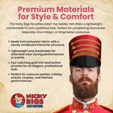 Nicky Bigs Novelties Adult Toy Soldier Hat Majorette Marching Band Major Dress Ringmaster Nutcracker Cosplay Costume