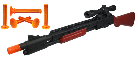 Nicky Bigs Novelties 23" Pump Action Suction Dart Bullet Rifle Western Hunting Toy Sniper Gun