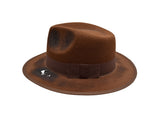 Burned Tattered Brown Fedora Hat Horror Scary Nightmare Dream Costume Accessory