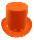 Adult Tall  Felt Top Hats Costume Set, Blue Orange One Size