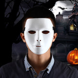 Nicky Bigs Novelties Adult Blank White Male Full Mask Plain Thick Plastic Masquerade Face Masks Cosplay Halloween Costume