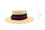 Adult Skimmer Hat Gatsby Straw Braid Boater Roaring Barbershop Costume Accessory