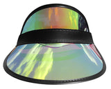 Tennis Beach Iridescent Mirrored Plastic Sun Vegas Golf Casino Visor Hat Qty 24