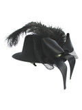 Mini Top Hat Fascinator with Pearl Stud On Hair Clips, Black, One Size