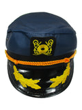 Adult Captain's Yacht Sailors Hat - Boating Snapback Adjustable Sea Admiral Cap Navy Costume Accessory