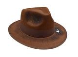 Burned Tattered Brown Fedora Hat Horror Scary Nightmare Dream Costume Accessory