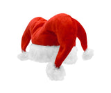 Unisex Red White Christmas Jester Hat Holiday Santa Elf Cap Costume Accessory