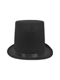 8 Inch Tall Stovepipe Costume Top Hat, Black, One Size