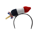 4th of July Mini Rocket Popsicle Pop On Headband USA Patriotic Costume Accessory