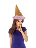 Adult Ice Cream Party Hat Parlor Novelty Food Vendor Ice Cream Cone Hat Costume