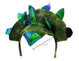 Adult Triceratops Dragon 3 Horn Dinosaur Headband Tail Costume Accessory Set