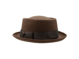 Adult Pork Pie Porkpie Top Hat Felt Casual Boater Gangster Cap Costume Accessory