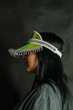 Tennis Beach Golf Festival Iridescent Jeweled Mirrored Plastic Sun Visor Hat