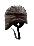 Vintage Look Retro Football Helmet Old Time Vinyl Brown Hat Adult Costume