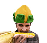 Adult Corn Cob Hat Funny Food Truck Halloween Harvest Farmer Costume Accessory