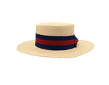 Adult Skimmer Hat Gatsby Straw Braid Boater Roaring Barbershop Costume Accessory