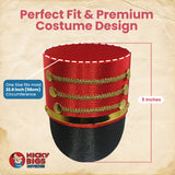 Nicky Bigs Novelties Adult Toy Soldier Hat Majorette Marching Band Major Dress Ringmaster Nutcracker Cosplay Costume