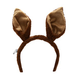 Animal Kangaroo Ears Headband Bendable Tail Halloween Costume Accessory Set