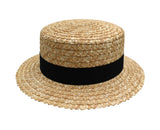 Nicky Bigs Novelties Adult Straw Panama Boater Skimmer Hat Gatsby Roaring Barbershop Quartet Amish Hats Costume Accessory