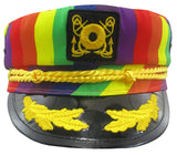 Unisex Adult Pride Rainbow Captain Hat, Multi, Adjustable