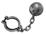 Adult Ball and Chain Leg Shackle Convict Prisoner Inmate Costume Accessory Prop