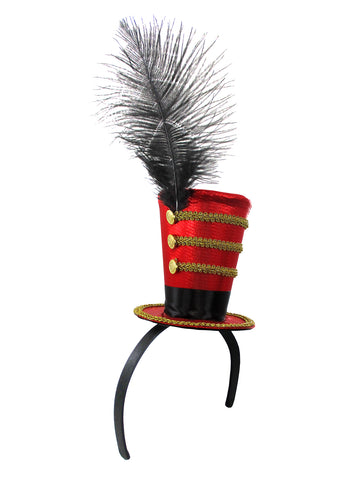 Toy Soldier Mini Circus Ringmaster Majorette Mini Top Hat Headband Costume Cap