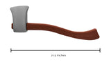 Lumberjack Fake Plastic Ax Costume Accessory, Brown Silver, One Size