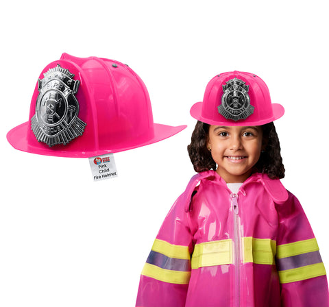 Nicky Bigs Novelties Child Deluxe Firefighter Helmet Thick Plastic Fireman's Hat Kids Firefighter Costume Accessory One Size