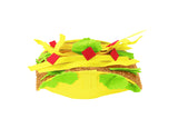 Adult Fiesta Yellow Taco Party Hat Novelty Food Prop Halloween Costume Accessory