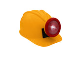 Adult Plastic Yellow Miner Helmet With Light Construction Hard Hat Costume Prop