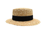 Nicky Bigs Novelties Adult Straw Panama Boater Skimmer Hat Gatsby Roaring Barbershop Quartet Amish Hats Costume Accessory